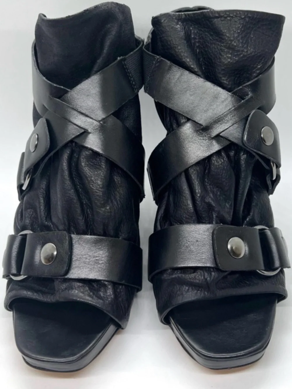 Dolce Vita Black Strappy Platform Sandals with Stud Details